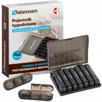 Еженедельный контейнер для лекарств органайзер 3 времени суток x 7 дней черный чехол