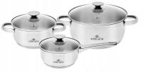 Gerlach First Komplet garnków 3 szt. z pokrywkami (1 l / 1,5 l / 4 l)