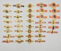 Etykiety cygarowe Belgia 1960s VIEIL ANVERS różne serie 38 szt.