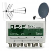 Zewnętrzny sumator antenowy DSE SOC-4 | 4x SAT +