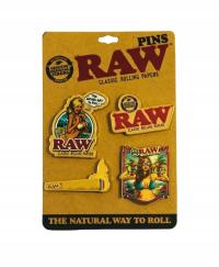 RAW Pins - набор булавок для одежды RAW 4 шт. металл