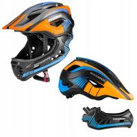 Kask rowerowy dziecięcy Rockbros full face wielokolorowy 48-53 cm