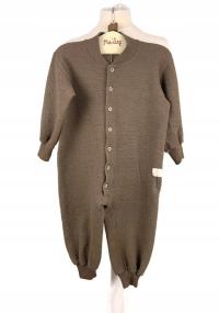 JANUS kombinezon rampers piżamka gufrowany MERINO WOOL 100