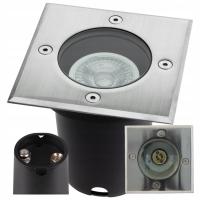 Oprawa najazdowa LED GU10 kwadratowa IP67 230V 110mm Podjazd Parking