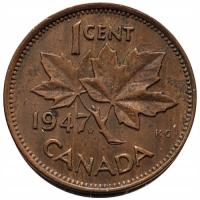 45945. Kanada, 1 cent, 1947r.