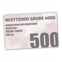 Wizytówki GRUBE 400g 500 szt. PROJEKT GRATIS