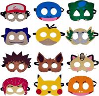 Maska filcowa Pokemon mix dla dzieci maski filcowe 12szt