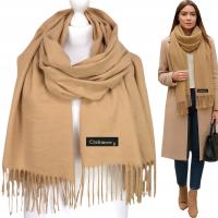 Теплый кашемировый шарф с шерстью, женский однотонный шарф, классические цвета
