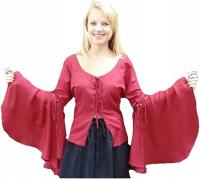 Блузка в средневековом стиле красный XXL