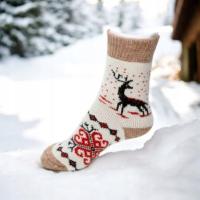 Skarpety CIEPŁE MOCNE Wełniane GÓRALSKIE Wełna 100% NATURALNE zakopiańskie