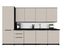 Высокое качество Kira модульная Кухонная мебель черный кашемир 2,8 м тихий закрытый