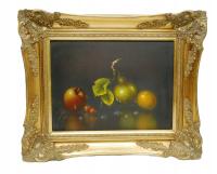 OBRAZ OLEJNY W RAMIE VINTAGE - MARTWA NATURA