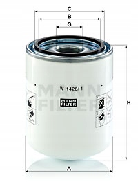 Filtr oleju MANN-FILTER W1428/1 W14281 automat. sk