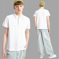 Koszulka chłopięca POLO z krótkim rękawem z szarą lamówką, REPORTER