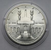212. USA SREBRO 1 dolar 1984-S, Olimpiada - Los Angeles - stempel zwykły