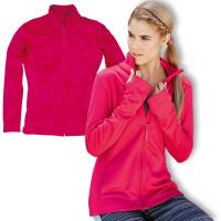 Женская теплая спортивная толстовка на молнии с флисовой подкладкой с принтом розовый XL