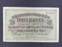 3 Ruble okupacja niemiecka Poznań 1916 seria K, 