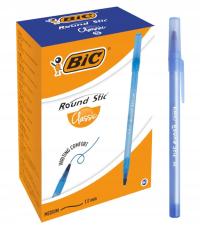 BIC ROUND STIC CLASSIC 1.0mm DŁUGOPIS NIEBIESKI SZKOLNY BIUROWY ZESTAW x60