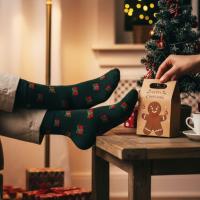 Skarpety Męskie Świąteczne w Prezenty w Ozdobnej Torebce