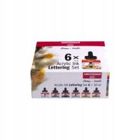 TALENS LETTERING SET OF ACRYLIC INKS 6X30ML