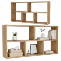 PÓŁKA wisząca ścienna regał na książki do salonu 100x50x20 DĄB CRAFT ZŁOTY