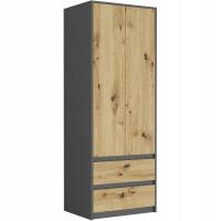 Молодежный офисный шкаф 2 ящика антрацит MIX ARTISAN B6