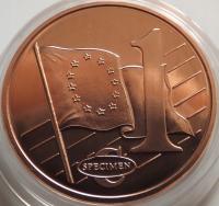 Łotwa 1 eurocent 2003 , Próba SPECIMEN st. UNC-