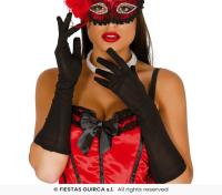 Rękawiczki Czarne Długie 42cm Lata 20 Retro Maskarada