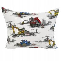 Poszewka 50x60 Dziecięca Bawełniana Maszyny Budowlane Dwustronna