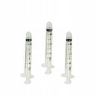 Strzykawki 3 ml Luer LOCK 3-częściowe BEZ LATEKSU 100 szt