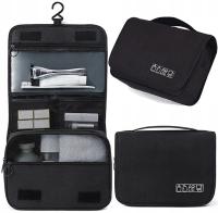 KOSMETYCZKA WISZĄCA CZARNA PODRÓŻNA MESKA DAMSKA ORGANIZER NA KOSMETYKI HAK