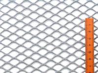 Алюминиевый бампер сетка Серебряный ромб 14 x 7 мм