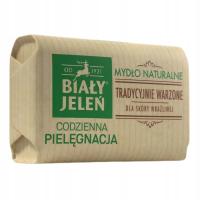 Mydło Biały Jeleń z lnem Premium naturalne hipoalergiczne kostka 100g