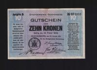 BANKNOT CZECHOSŁOWACJA ( REICHENBERG ) -- 10 KRONEN -- 1918 rok