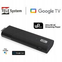 Мультимедийный плеер SMART BOX Stick TELE System UP, Google TV 4K UHD