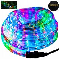 WĄŻ ŚWIETLNY 10M 240 LED ZEWNĘTRZNY OŚWIETLENIE OGRODOWE WIELOKOLOROWY WLEP
