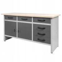 Верстак 6 ящиков 2 шкафа Mega - M HANDYMAN 160x60x85 см графит