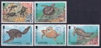 KAJMANY** Mi 721-6(bez723) WWF, Zwierzęta, gady, żółwie