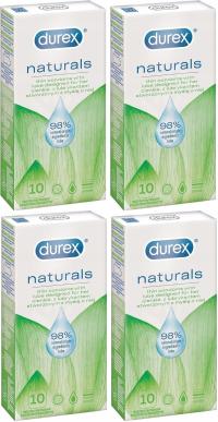 DUREX NATURALS 40 sztuk Prezerwatywy Cienkie z Naturalnym Lubrykantem