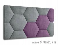PANELE hexagon TAPICEROWANE PLASTER miodu HEKSAGON rozmiar S 30x26 cm