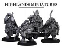 Dwarf Rangers throwing Axes x5 - Minifaktura