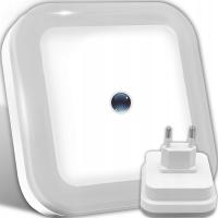 LAMPKA LED CZUJNIK ZMIERZCHU NOCNA DO KONTAKTU BIAŁA