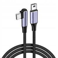 Kątowy kabel adaptera USB typu C na 5-pinowy kabel Mini USB do aparatów fotograficznych 1m