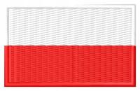 Naszywka flaga Polski Polska haftowana z termofolią 7 cm szeroka