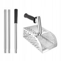 Przesiewacz piasku Ergonomiczny uchwyt Narzędzie do wykrywania metalu Podnoszenie skorupy z prętem