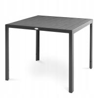 Садовый стол алюминиевый квадратный 90x90cm легкий серый polywood столешница 4os