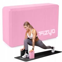 Kostka do Ćwiczeń Jogi FIZYO Blok EVA Klocek do Pilates Yoga Fitness Różowa