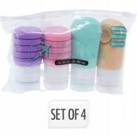 Podróżny ZESTAW 4 szt Pojemników Na kosmetyki - bagaż podręczny DO SAMOLOTU