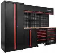 Wózek narzędziowy Tagred czarny z wysuwanymi szufladami i hamulcem