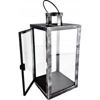 Latarenka Dekoracyjna CORTINA 7/23/YZE-S Duża Prostokątna 32cm Srebrna